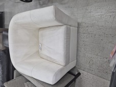 White Leather Tub Chair