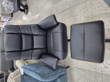 Hampton Leather Chair & Footstool