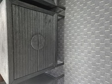 Black 2 Drawer Bedside 