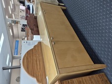 Light Stained Buffet, Glass Top