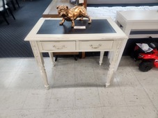 DESK 2 DRAWER SHABBY CHIC ANTIQUE CREAM