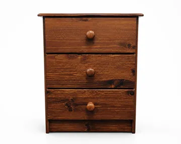 Kingston 3 Drawer Bedside | Pine