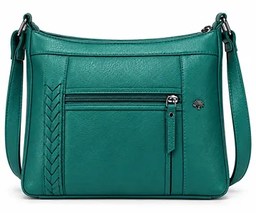 Leather crossbody bag savannah sea green