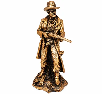 Copper cowboy with rifle