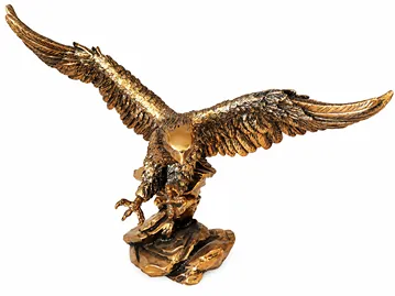 Copper eagle in flight