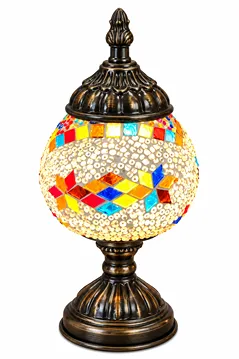 Turkish lamp mosaic asst standing