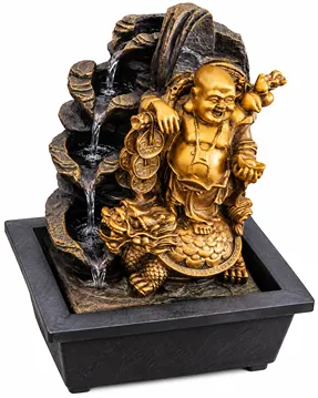 Water feature good luck buddha