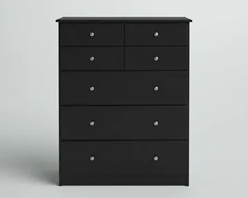 Kingston 7 Drawer Highboy | Black