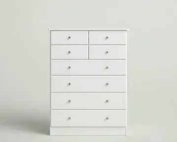 Kingston 7 Drawer Highboy | White