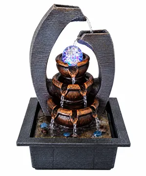 Water feature stone style with crystal ball