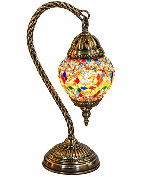 Lamp Turkish mosaic swan asst hanging