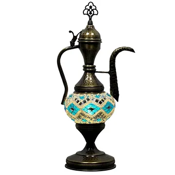 Lamp Turkish mosaic teapot shape asst
