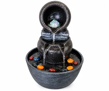 Water feature stone style with crystal ball