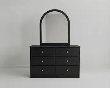Kingston Dresser with Mirror | Black
