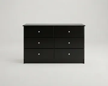 Kingston 6 Drawer Lowboy | Black