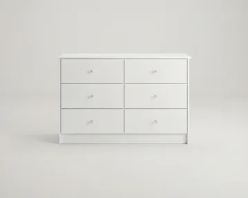 Kingston 6 Drawer Lowboy | White