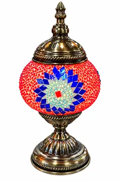 Lamp Turkish oval/round mosaic asst