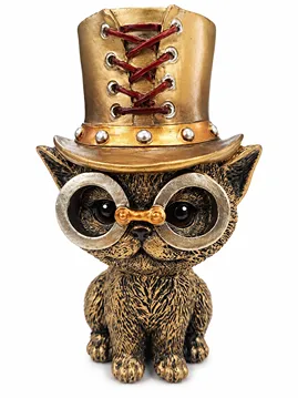 Steampunk cat with top hat